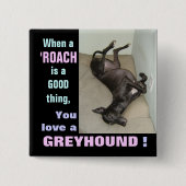 Roach Love Vierkante Button 5,1 Cm (Voorkant)