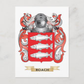 Roach-wapenschild (familiekust) briefkaart (Voorkant)