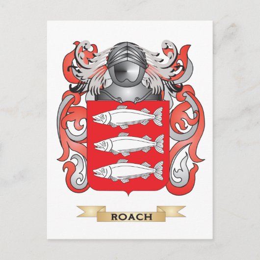 Roach-wapenschild (familiekust) briefkaart (Voorkant)