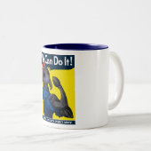 Roachie de Riveter-Mok Tweekleurige Koffiemok (Voorkant rechts)