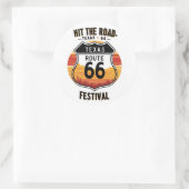 Road 66 Texas Ronde Sticker (Tas)