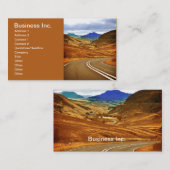 Road and Hills Dream Travel Business Brown Visitekaartje (Voorkant / Achterkant)