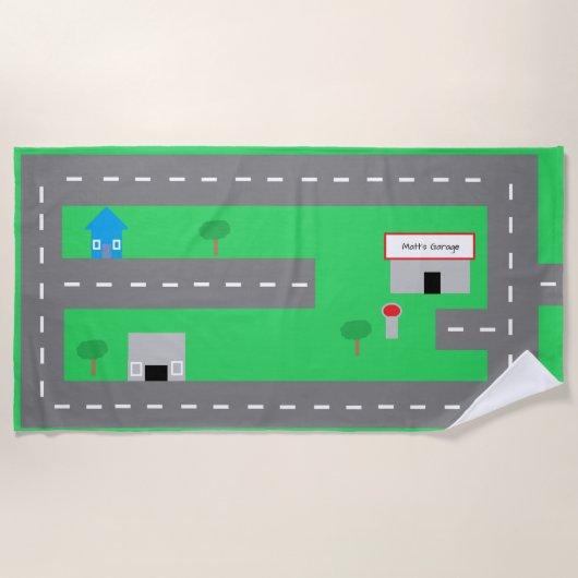 Road Beach Towel Strandlaken (Voorkant)