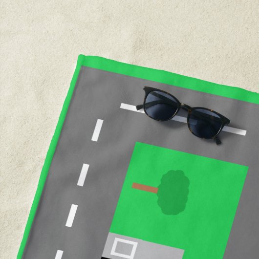 Road Beach Towel Strandlaken (In situ)