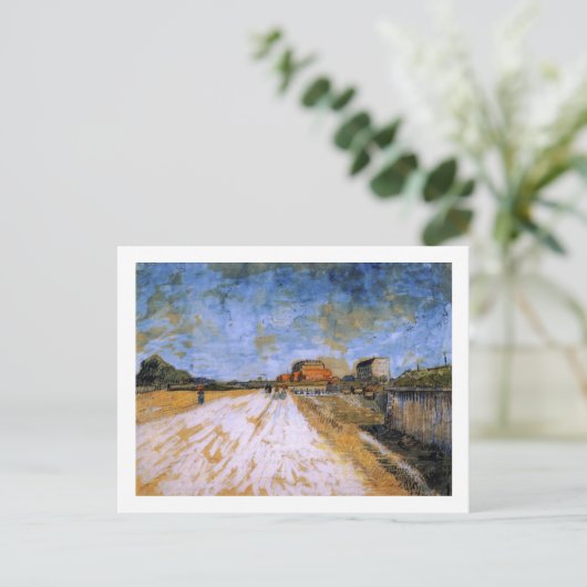 Road Beside Paris Rampart Van Gogh Fine Art Briefkaart (Staand voorkant)