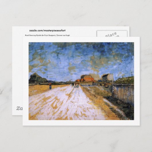 Road Beside Paris Rampart Van Gogh Fine Art Briefkaart (Voorkant / Achterkant)