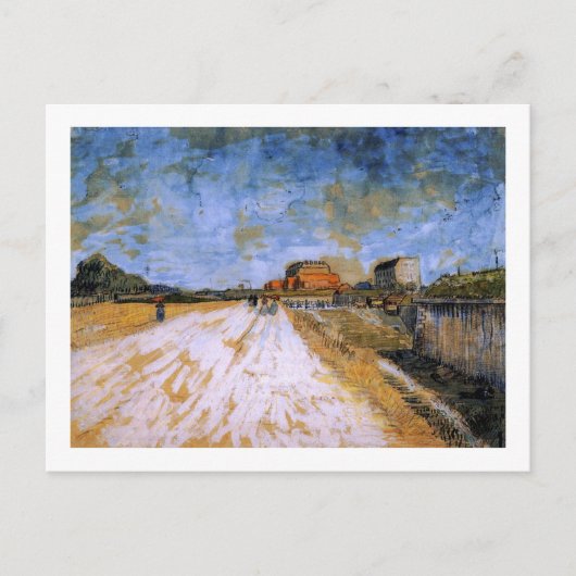 Road Beside Paris Rampart Van Gogh Fine Art Briefkaart (Voorkant)