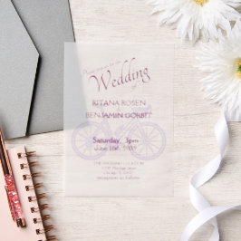 Road Bicycle Wedding Invitation Vellum Uitnodigingen