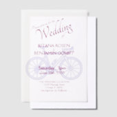 Road Bicycle Wedding Invitation Vellum Uitnodigingen (Offset)