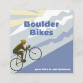 Road Bike - Bike Shop - Bike Repair QR Code Vierkante Visitekaartje (Voorkant)