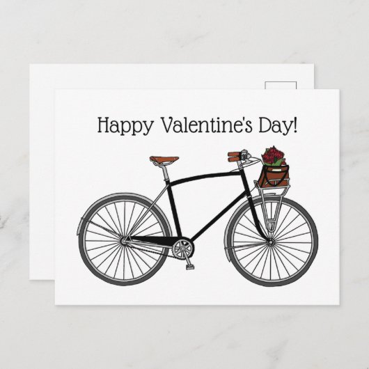 Road Bike Happy Valentijns_White Briefkaart (Voorkant / Achterkant)
