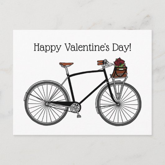Road Bike Happy Valentijns_White Briefkaart (Voorkant)