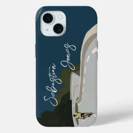 Road bike, klimmen, fietsen digitale print iPhone 15 case