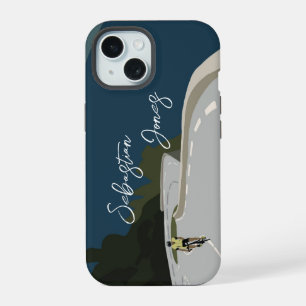Road bike, klimmen, fietsen digitale print iPhone 15 case