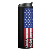 Road Biking Fietsen 4th of July Amerikaanse vlag Thermosbeker (Gedraaid links)