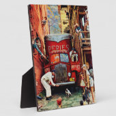 Road Block by Norman Rockwell Fotoplaat (Zijkant)