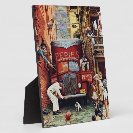 Road Block by Norman Rockwell Fotoplaat (Zijkant)