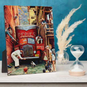 Road Block by Norman Rockwell Fotoplaat