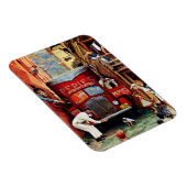 Road Block by Norman Rockwell Magneet (Rechterzijde)