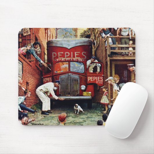 Road Block by Norman Rockwell Muismat (Met muis)