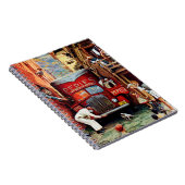 Road Block by Norman Rockwell Notitieboek (Rechterzijde)