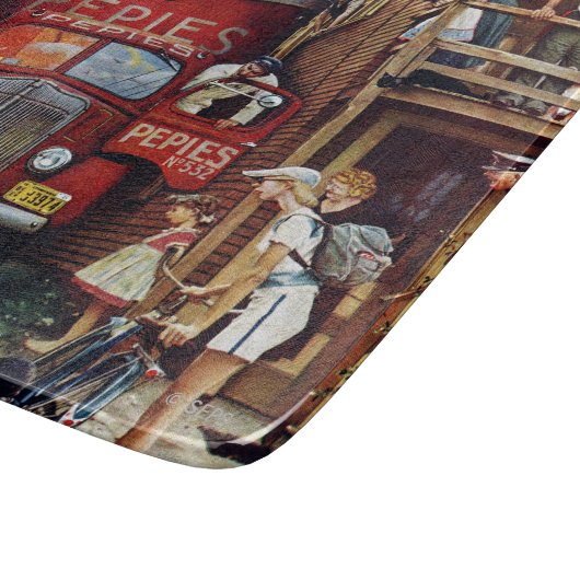 Road Block by Norman Rockwell Snijplank (Hoek)