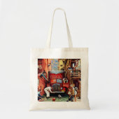 Road Block by Norman Rockwell Tote Bag (Voorkant)