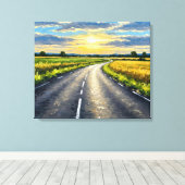 Road Canvas Afdruk (Insitu (Houten vloer))