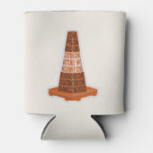 Road Cone Oranje Taraffic kegel Blikjeskoeler (Voorkant)