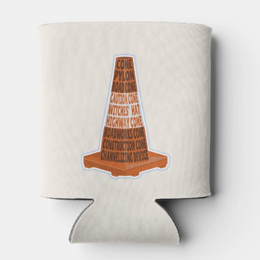 Road Cone Oranje Taraffic kegel Blikjeskoeler (Achterkant)