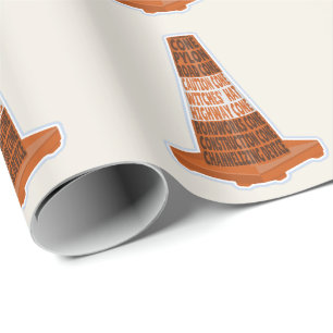 Road Cone Oranje Taraffic kegel Cadeaupapier