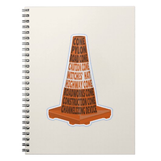 Road Cone Oranje Taraffic kegel Notitieboek (Voorkant)