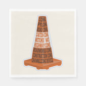 Road Cone Oranje Taraffic kegel Servet (Voorkant)