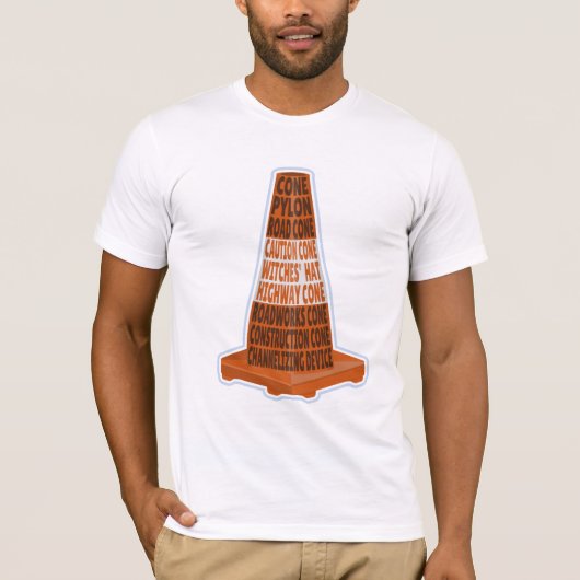 Road Cone Oranje Taraffic kegel T-shirt (Voorkant)