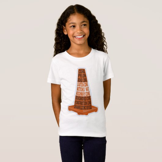 Road Cone Oranje Taraffic kegel T-shirt (Voorkant volledig)