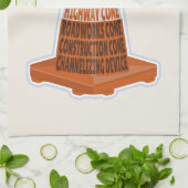 Road Cone Oranje Taraffic kegel Theedoek (Gevouwen)