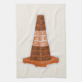 Road Cone Oranje Taraffic kegel Theedoek (Verticaal)