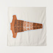 Road Cone Oranje Taraffic kegel Wandkleed (Voorkant (horizontaal))