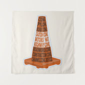 Road Cone Oranje Taraffic kegel Wandkleed (Voorkant)