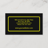 Road Construction Business Card Template Visitekaartje (Achterkant)