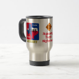 Road Construction, FM 1385, Aubrey, TX, Travel Mug Reisbeker