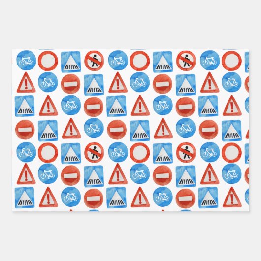 Road Construction Traffic Lights School Bus Inpakpapier Vel (Voorkant 3)