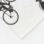 Road Cyclist Racing Woodcut Fleece Deken (Hoek)