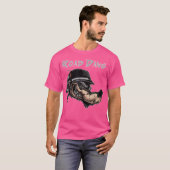 Road Dog Motorfiets Wolf Comic Biker Helm C T-shirt (Voorkant volledig)