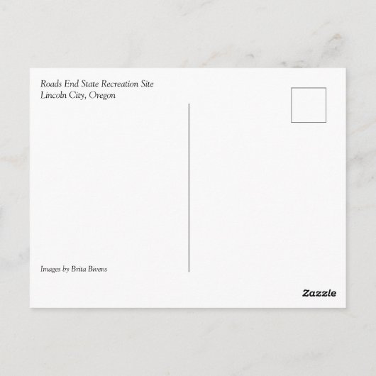 Road End, Lincoln City, Oregon Briefkaart (Achterkant)