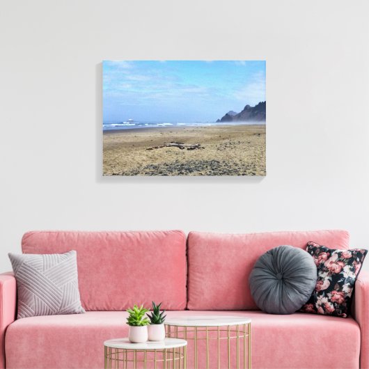 Road End, Lincoln City, Oregon Canvas Afdruk (Insitu (Woonkamer))