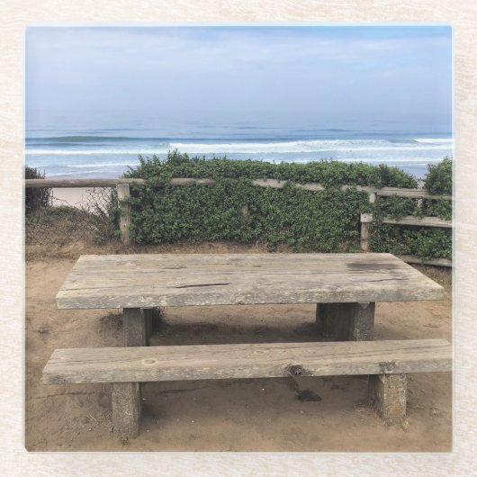 Road End, Lincoln City, Oregon Glazen Onderzetter (Voorkant)