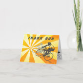 Road Fietsers met Retro Sunburst Bedankkaart (Voorkant)