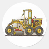 Road Grader Construction Sticker (Voorkant)
