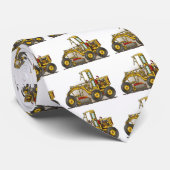 Road Grader Construction Stropdas (Opgerold)